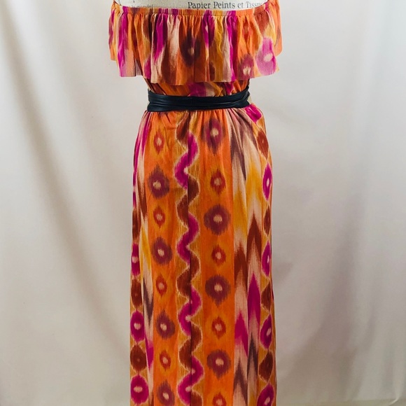 Sweet Pea Off The Shoulder Multicolored Dress - Picture 10 of 10